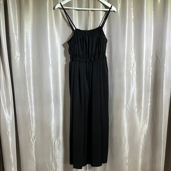 BloomChic Black Ruched Smocked Sundress - Picture 1 of 8